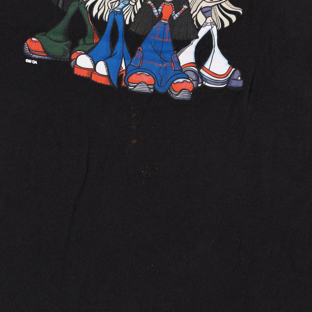 BRATZ character print T-shirt, men's size L (equivalent) cotton black type Vintage Second Hand