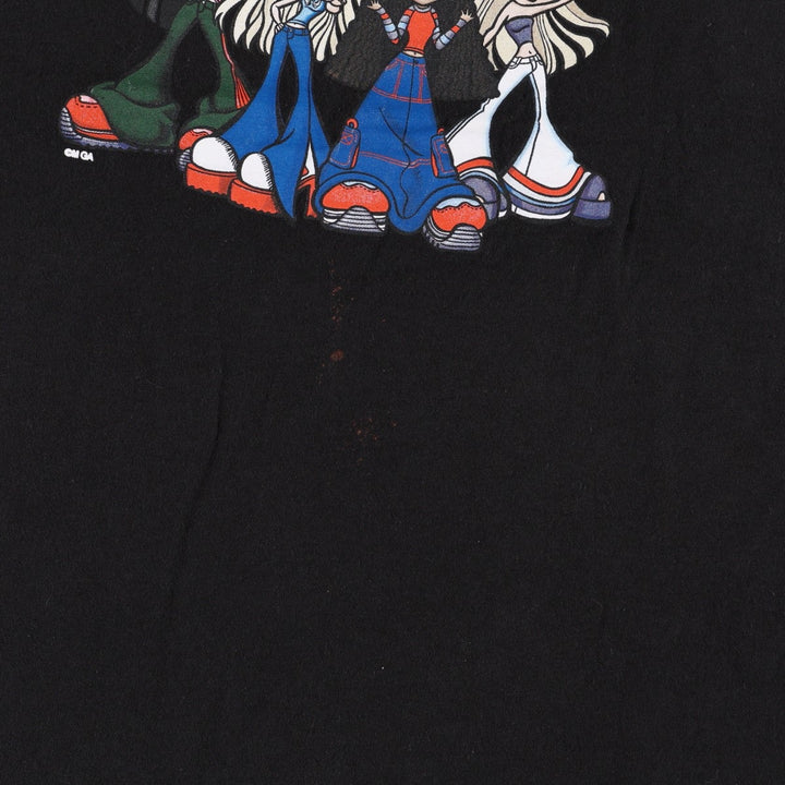 BRATZ character print T-shirt, men's size L (equivalent) cotton black type Vintage Second Hand