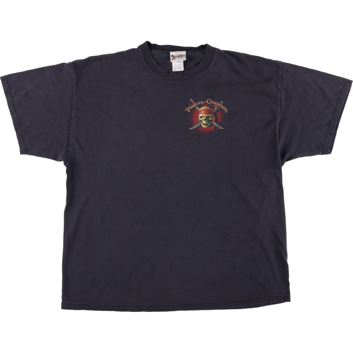 Disney Pirates of the Caribbean Movie T-Shirt, Men's, Size XXL cotton black type Vintage Second Hand