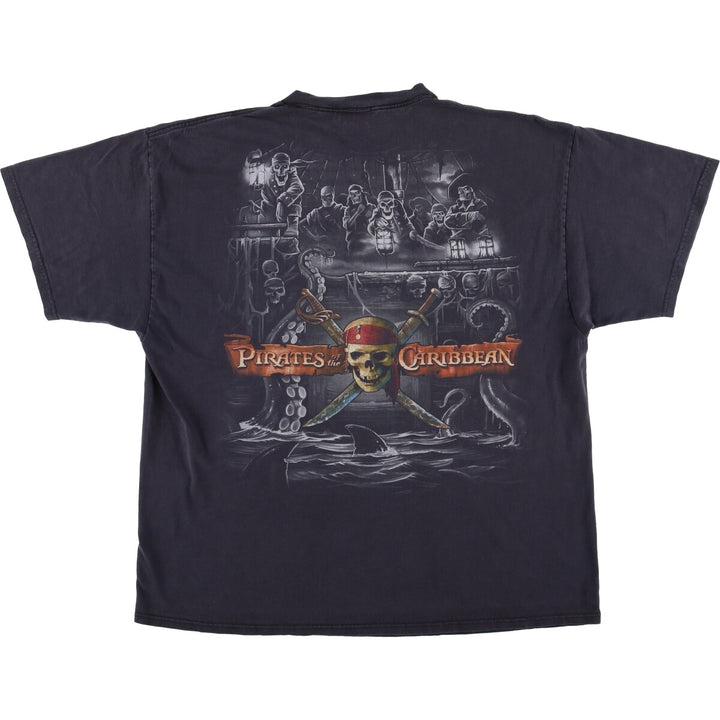 Disney Pirates of the Caribbean Movie T-Shirt, Men's, Size XXL cotton black type Vintage Second Hand