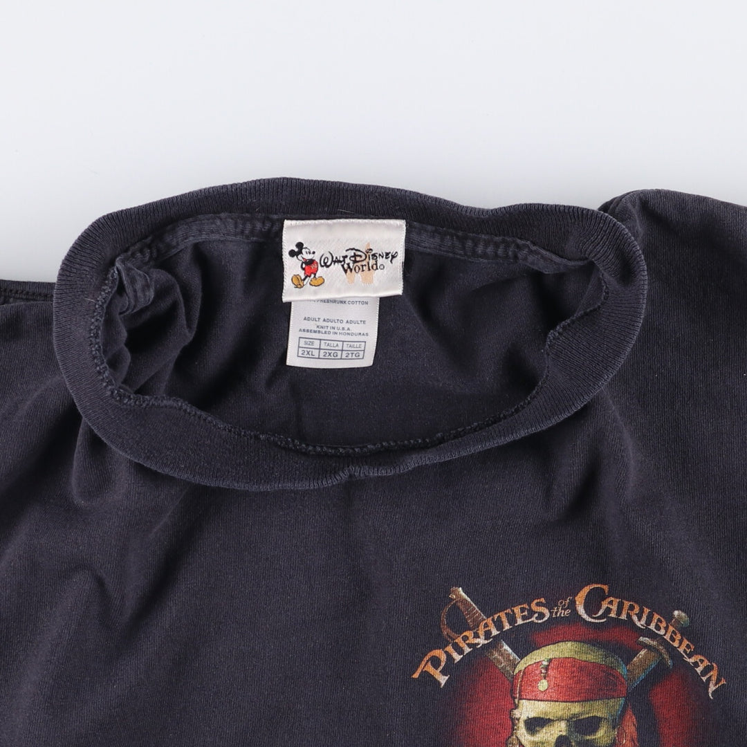Disney Pirates of the Caribbean Movie T-Shirt, Men's, Size XXL cotton black type Vintage Second Hand