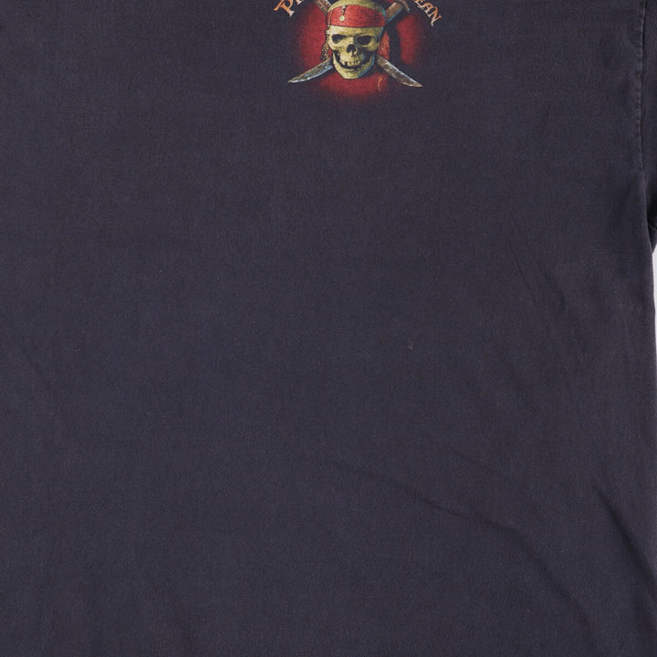 Disney Pirates of the Caribbean Movie T-Shirt, Men's, Size XXL cotton black type Vintage Second Hand