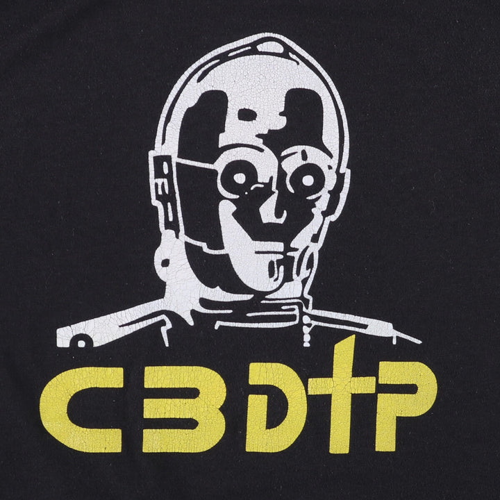 STAR WARS Star Wars Movie T-shirt Men's M size unclear black type Vintage Second Hand