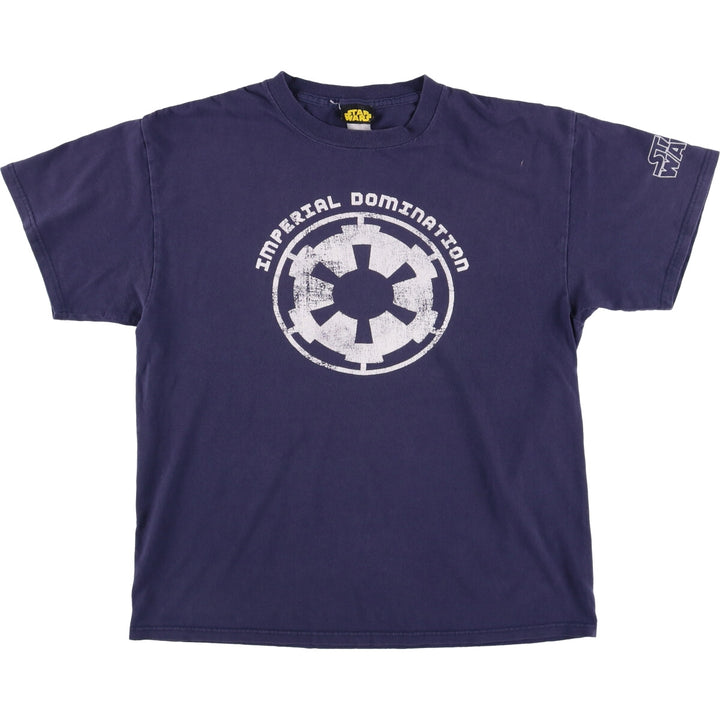 STAR WARS Star Wars Movie T-shirt Men's M size unclear navy blue type Vintage Second Hand