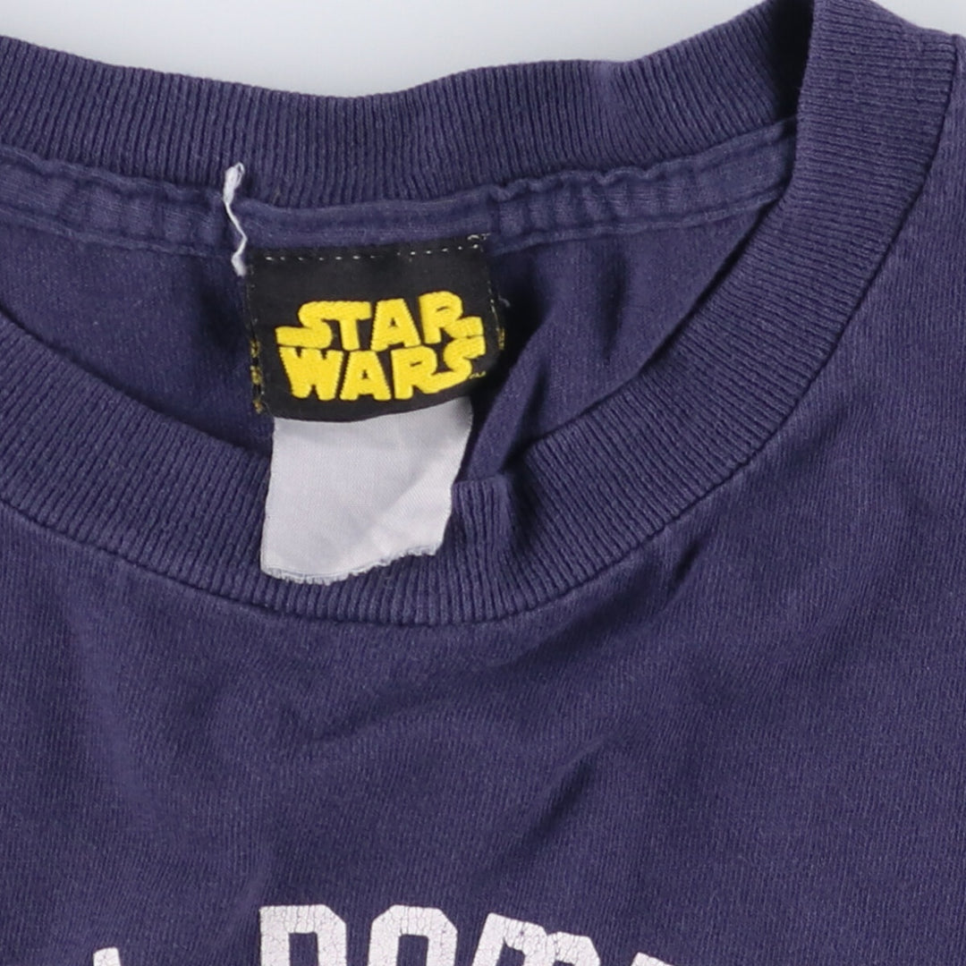 STAR WARS Star Wars Movie T-shirt Men's M size unclear navy blue type Vintage Second Hand