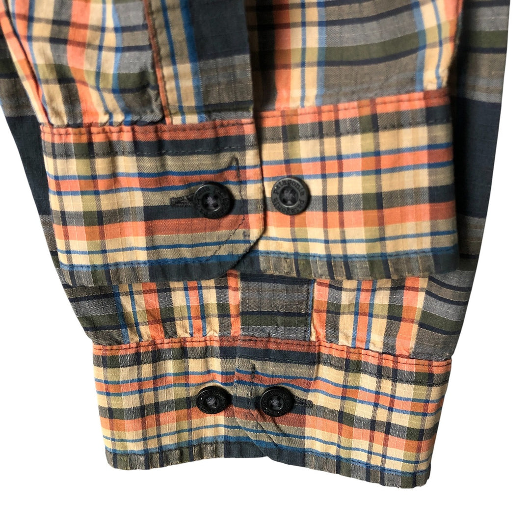 Patagonia Organic Cotton Long Sleeve Cotton Check Shirt, Men's Size L cotton orange type Vintage Second Hand