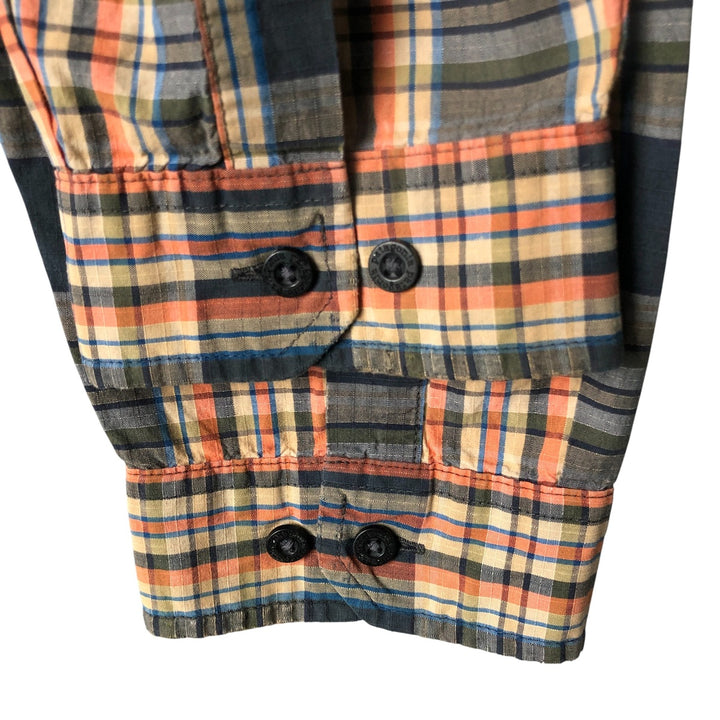 Patagonia Organic Cotton Long Sleeve Cotton Check Shirt, Men's Size L cotton orange type Vintage Second Hand