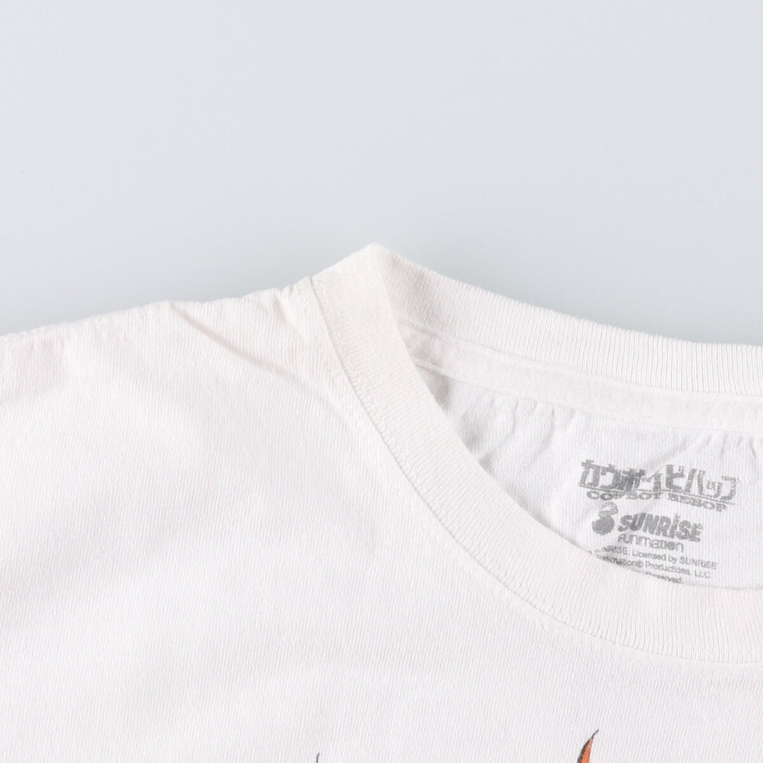 COWBOY BEBOP Cowboy Bebop Anime Character Print T-Shirt, Men's Size M cotton white type Vintage Second Hand