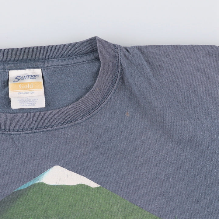 Santee South Park character print T-shirt, men's size L cotton Charcoal Vintage Second Hand