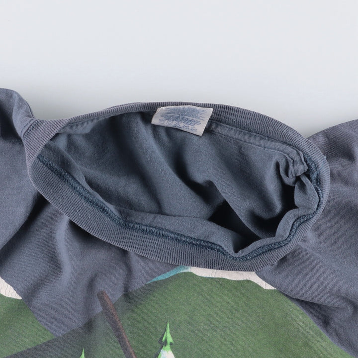 Santee South Park character print T-shirt, men's size L cotton Charcoal Vintage Second Hand