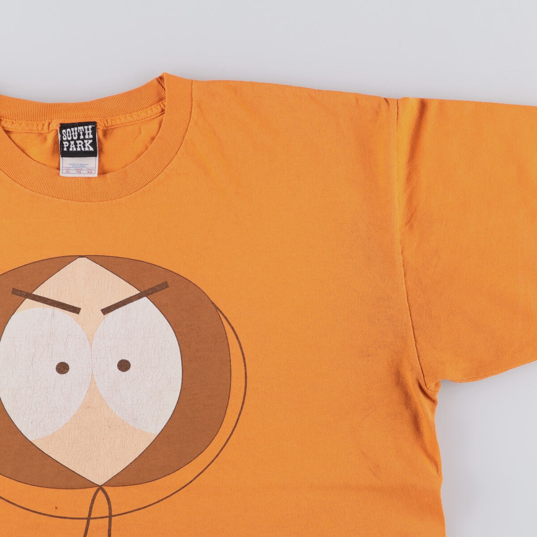 00'S SOUTH PARK South Park character print T-shirt Men's XL size cotton orange type Vintage Second Hand