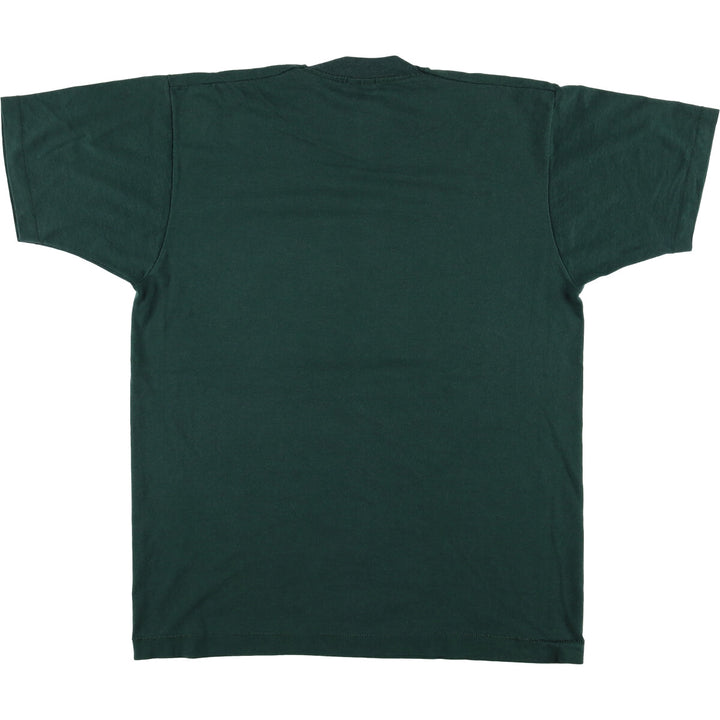 Fruit of the Loom Mickey Mouse character print T-shirt, Made in USA, Men's size L cotton Green type dark green Vintage Second Hand