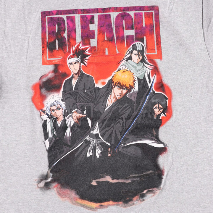 Ripple Junction RIPPLE JUNCTION BLEACH Anime Character Print T-shirt Men's L size cotton gray type Vintage Second Hand