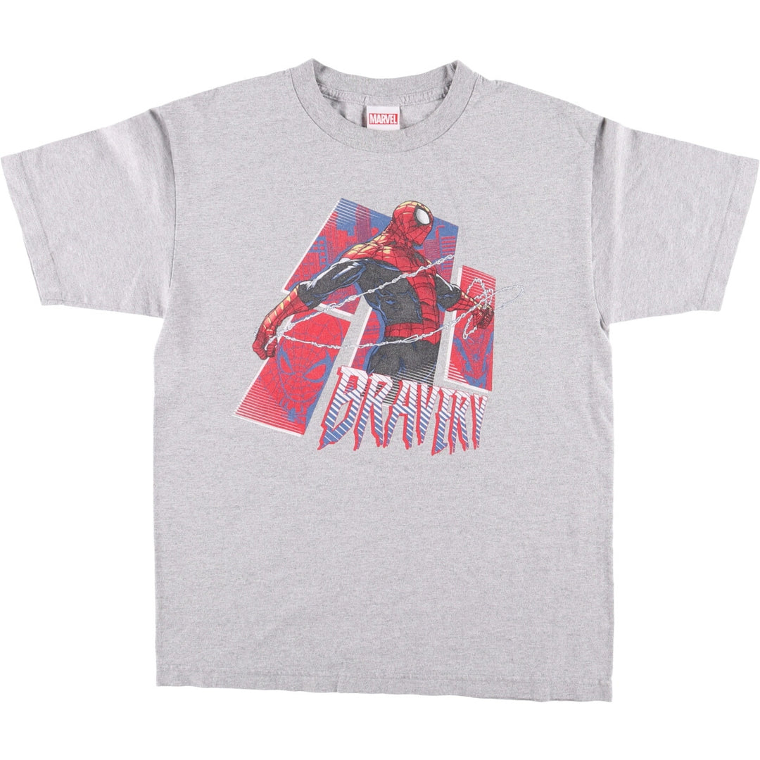 Marvel Spider-Man character print T-shirt, men's size M cotton gray type Vintage Second Hand