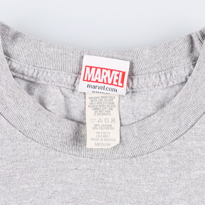 Marvel Spider-Man character print T-shirt, men's size M cotton gray type Vintage Second Hand