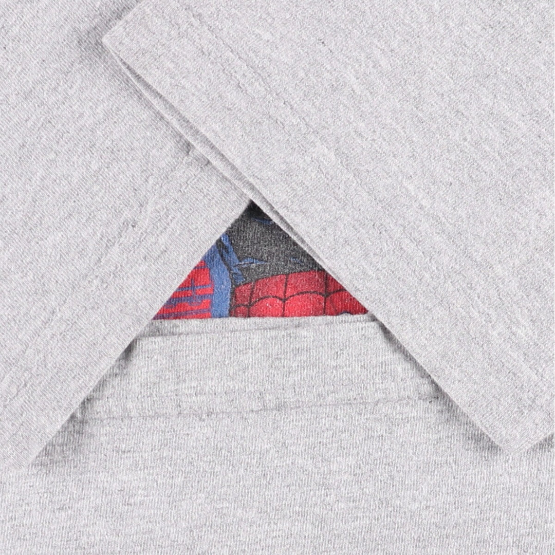 Marvel Spider-Man character print T-shirt, men's size M cotton gray type Vintage Second Hand