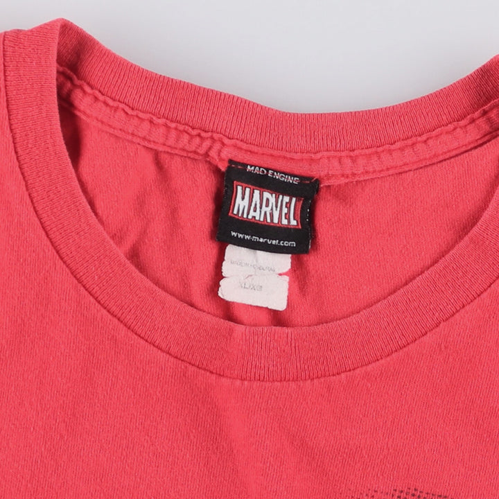 Marvel Spider-Man character print T-shirt, men's XL size cotton red type Vintage Second Hand