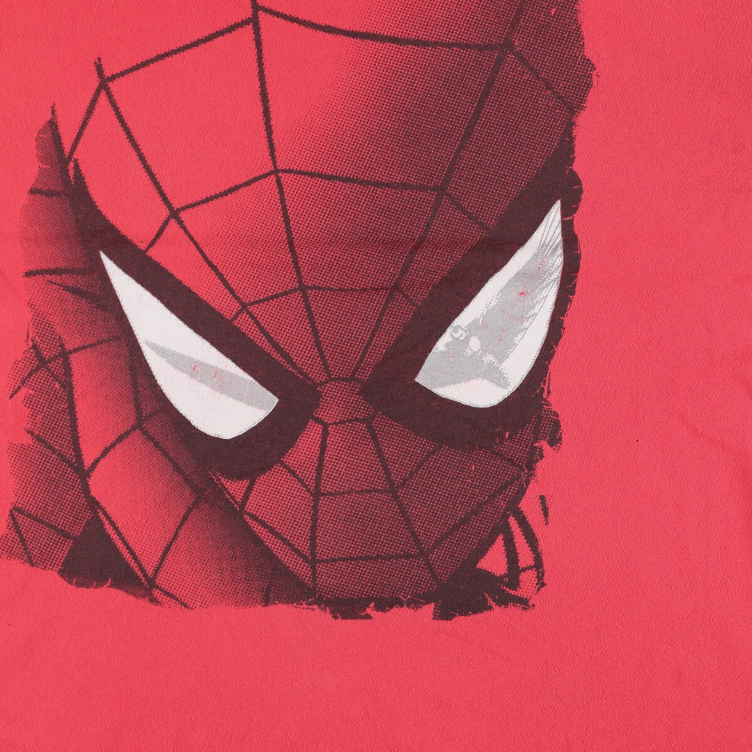 Marvel Spider-Man character print T-shirt, men's XL size cotton red type Vintage Second Hand