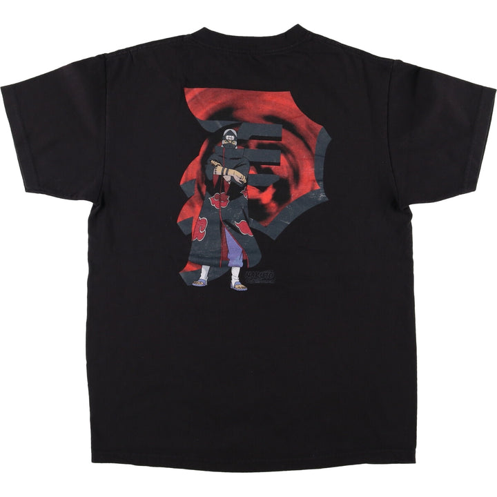 00'S Primitive Naruto Akatsuki anime character print T-shirt, men's size M cotton black type Vintage Second Hand