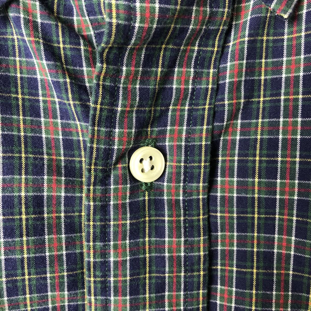 Ralph Lauren BLAKE long sleeve button down check shirt, men's XL size cotton blue type Vintage Second Hand