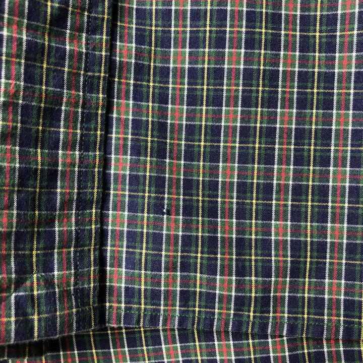 Ralph Lauren BLAKE long sleeve button down check shirt, men's XL size cotton blue type Vintage Second Hand