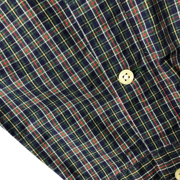 Ralph Lauren BLAKE long sleeve button down check shirt, men's XL size cotton blue type Vintage Second Hand