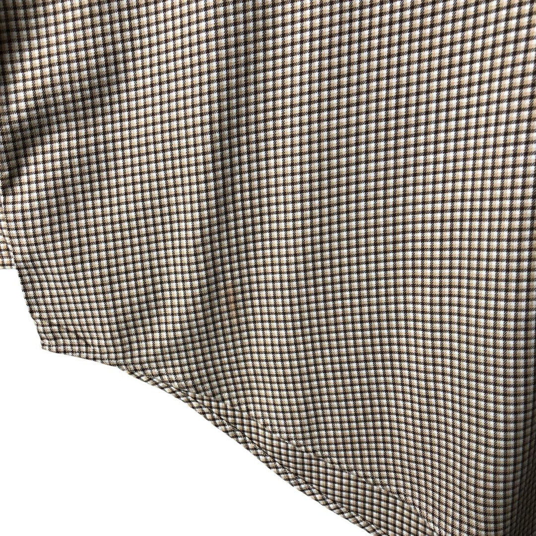 Ralph Lauren YARMOUTH Long Sleeve Button Down Check Shirt Men's XL cotton brown type Vintage Second Hand