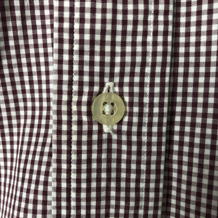 Ralph Lauren RALPH LAUREN GOLF Long Sleeve Button Down Check Shirt Men's XL cotton white type Vintage Second Hand