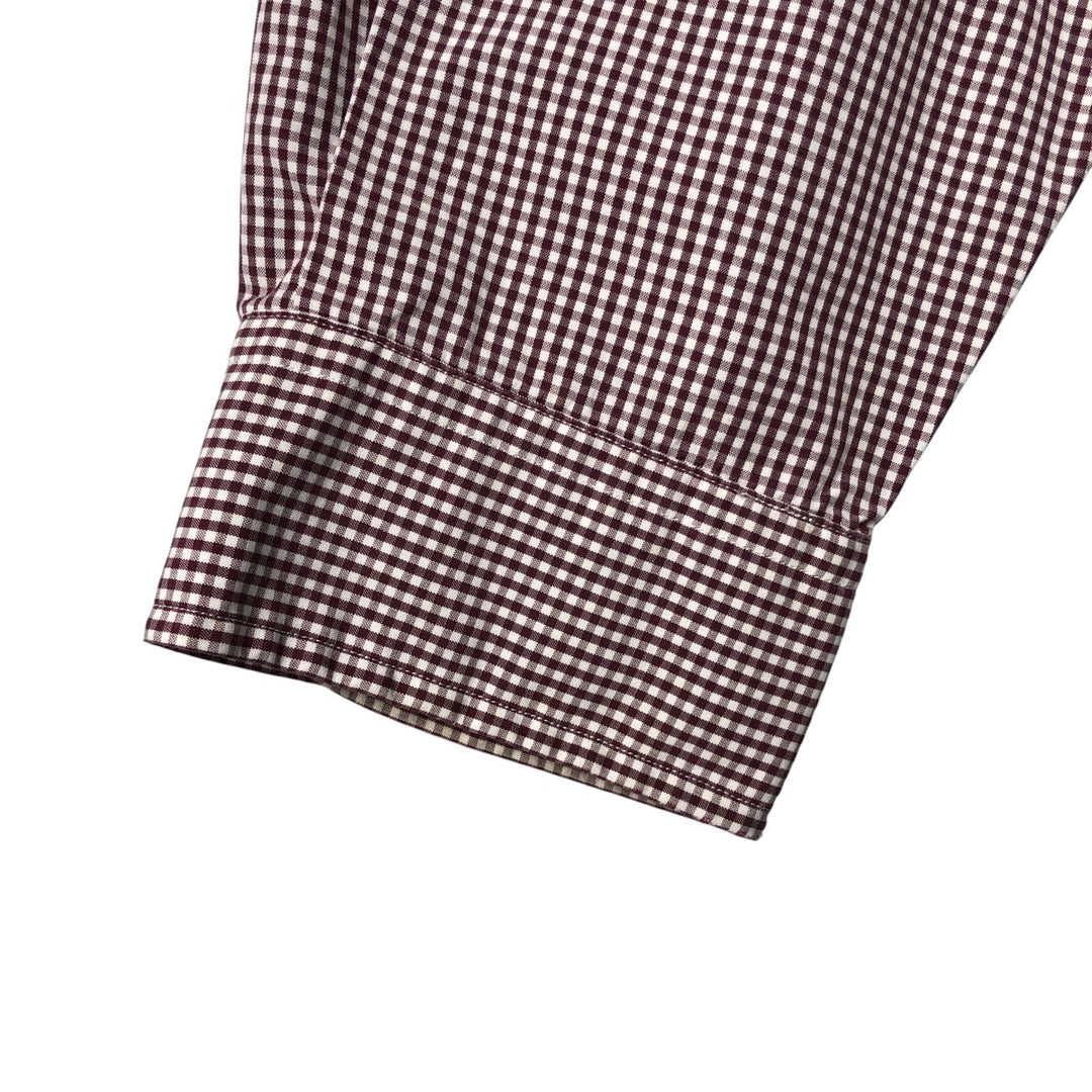Ralph Lauren RALPH LAUREN GOLF Long Sleeve Button Down Check Shirt Men's XL cotton white type Vintage Second Hand