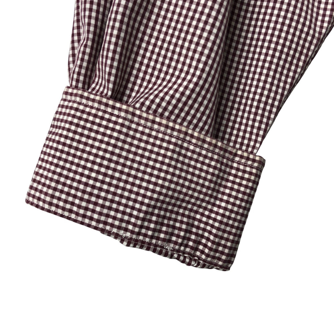 Ralph Lauren RALPH LAUREN GOLF Long Sleeve Button Down Check Shirt Men's XL cotton white type Vintage Second Hand