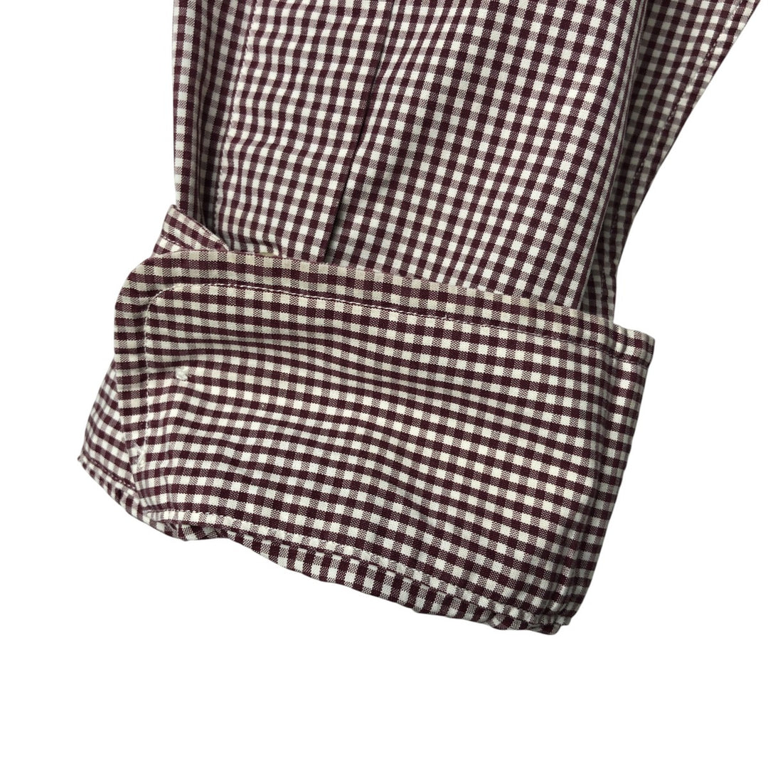 Ralph Lauren RALPH LAUREN GOLF Long Sleeve Button Down Check Shirt Men's XL cotton white type Vintage Second Hand