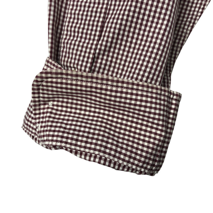 Ralph Lauren RALPH LAUREN GOLF Long Sleeve Button Down Check Shirt Men's XL cotton white type Vintage Second Hand