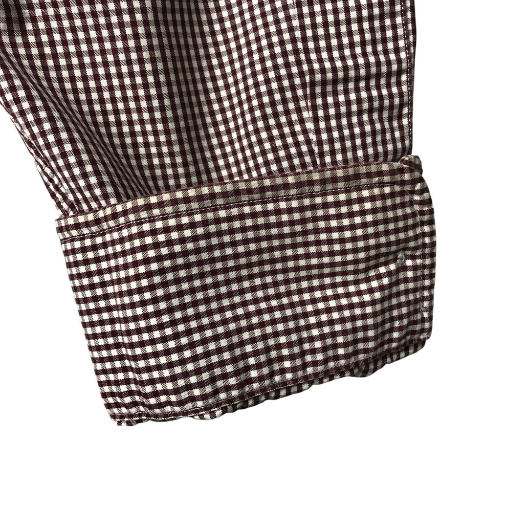 Ralph Lauren RALPH LAUREN GOLF Long Sleeve Button Down Check Shirt Men's XL cotton white type Vintage Second Hand