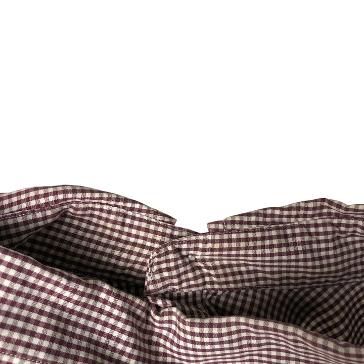 Ralph Lauren RALPH LAUREN GOLF Long Sleeve Button Down Check Shirt Men's XL cotton white type Vintage Second Hand
