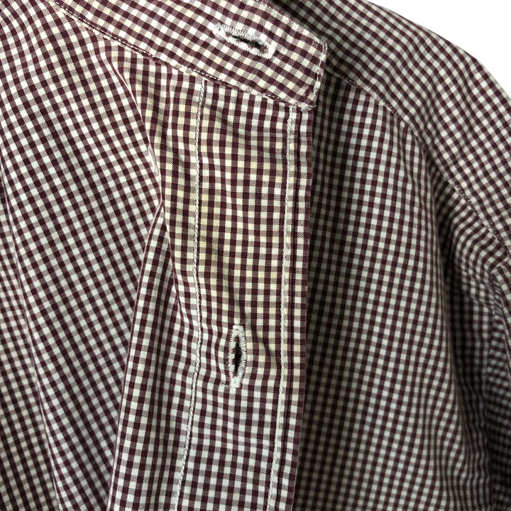Ralph Lauren RALPH LAUREN GOLF Long Sleeve Button Down Check Shirt Men's XL cotton white type Vintage Second Hand
