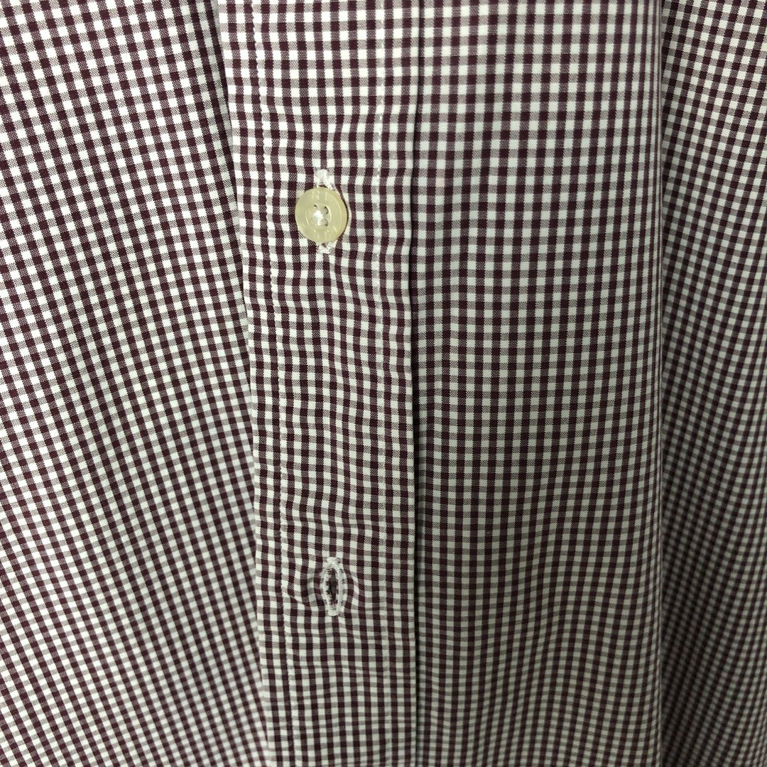 Ralph Lauren RALPH LAUREN GOLF Long Sleeve Button Down Check Shirt Men's XL cotton white type Vintage Second Hand