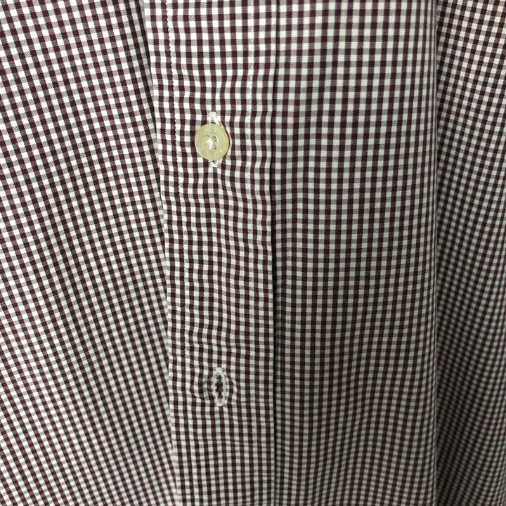 Ralph Lauren RALPH LAUREN GOLF Long Sleeve Button Down Check Shirt Men's XL cotton white type Vintage Second Hand