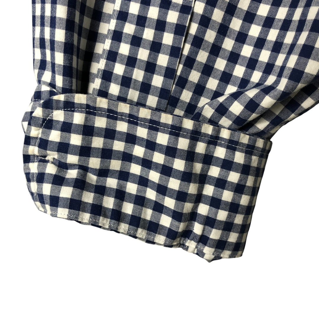 Ralph Lauren CUSTOM FIT Gingham Check Long Sleeve Button Down Check Shirt Men's XL cotton white type Vintage Second Hand