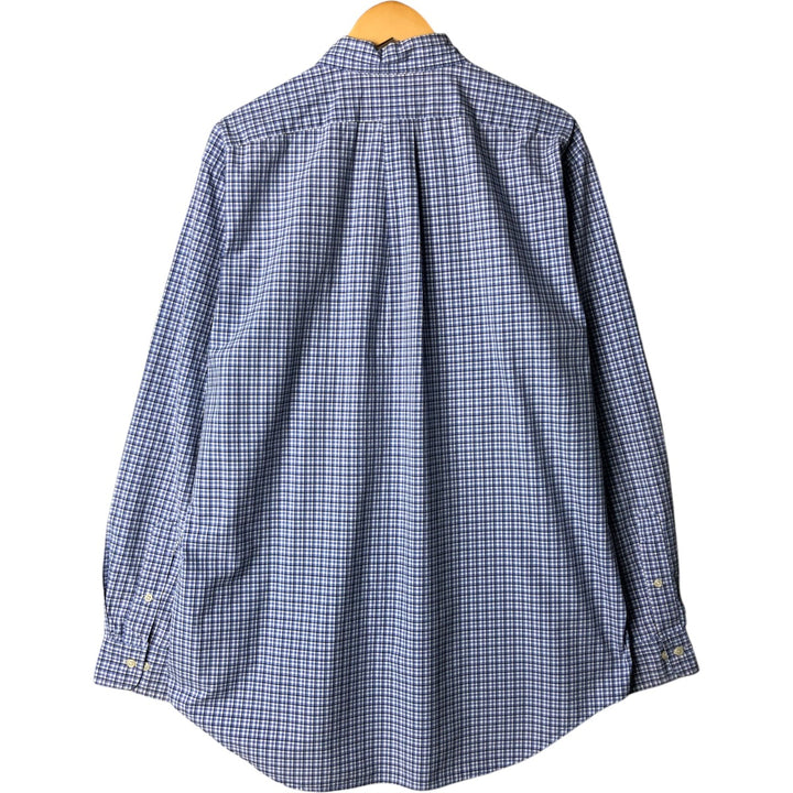 Ralph Lauren Classic Fit Long Sleeve Button Down Check Shirt Men's Size L cotton blue type Vintage Second Hand