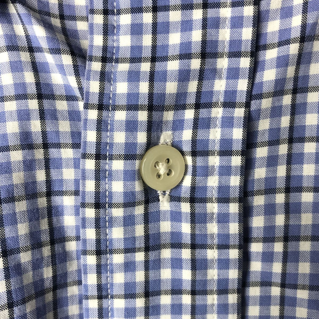 Ralph Lauren Classic Fit Long Sleeve Button Down Check Shirt Men's Size L cotton blue type Vintage Second Hand