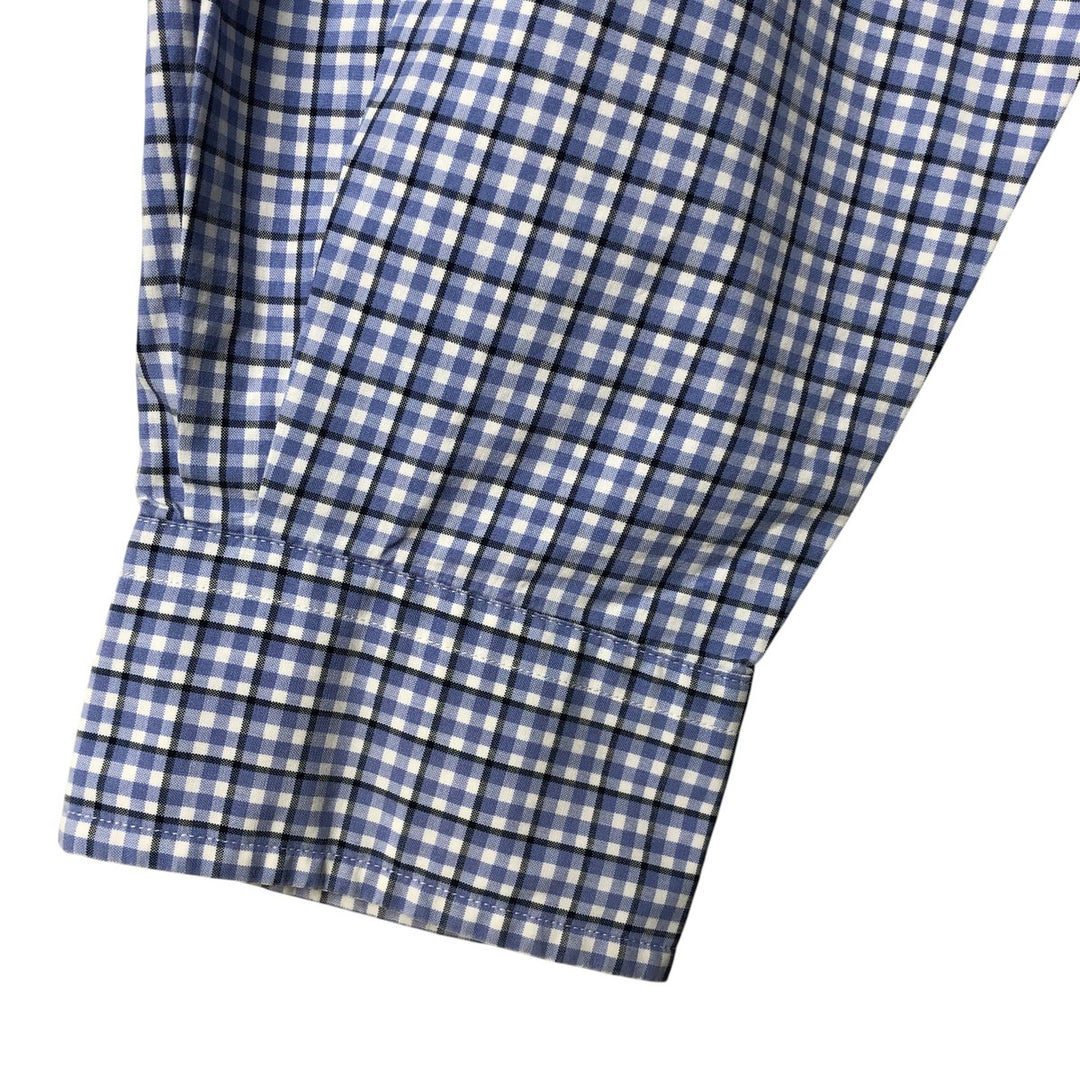 Ralph Lauren Classic Fit Long Sleeve Button Down Check Shirt Men's Size L cotton blue type Vintage Second Hand