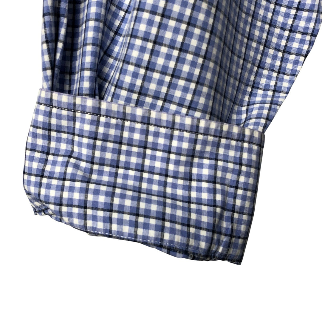 Ralph Lauren Classic Fit Long Sleeve Button Down Check Shirt Men's Size L cotton blue type Vintage Second Hand