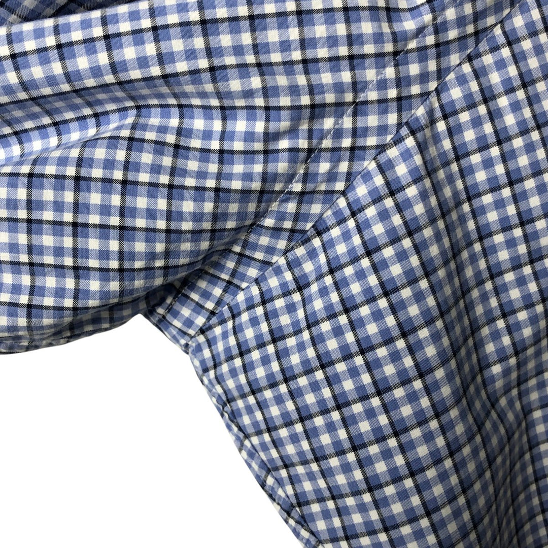 Ralph Lauren Classic Fit Long Sleeve Button Down Check Shirt Men's Size L cotton blue type Vintage Second Hand