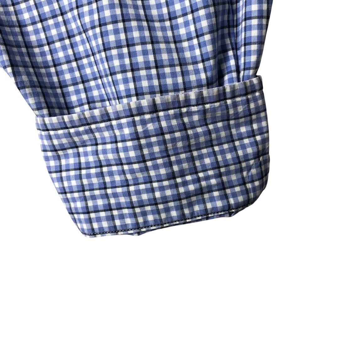 Ralph Lauren Classic Fit Long Sleeve Button Down Check Shirt Men's Size L cotton blue type Vintage Second Hand