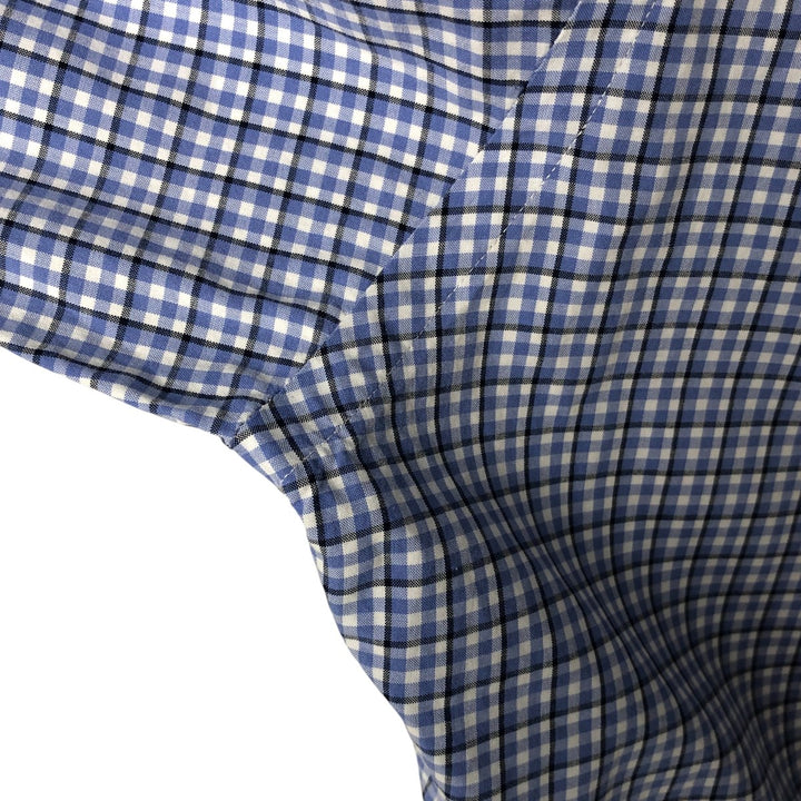 Ralph Lauren Classic Fit Long Sleeve Button Down Check Shirt Men's Size L cotton blue type Vintage Second Hand
