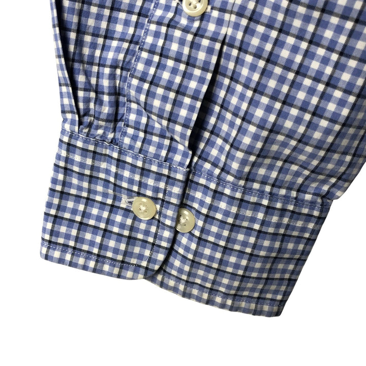 Ralph Lauren Classic Fit Long Sleeve Button Down Check Shirt Men's Size L cotton blue type Vintage Second Hand
