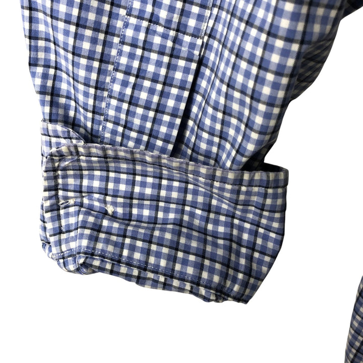 Ralph Lauren Classic Fit Long Sleeve Button Down Check Shirt Men's Size L cotton blue type Vintage Second Hand
