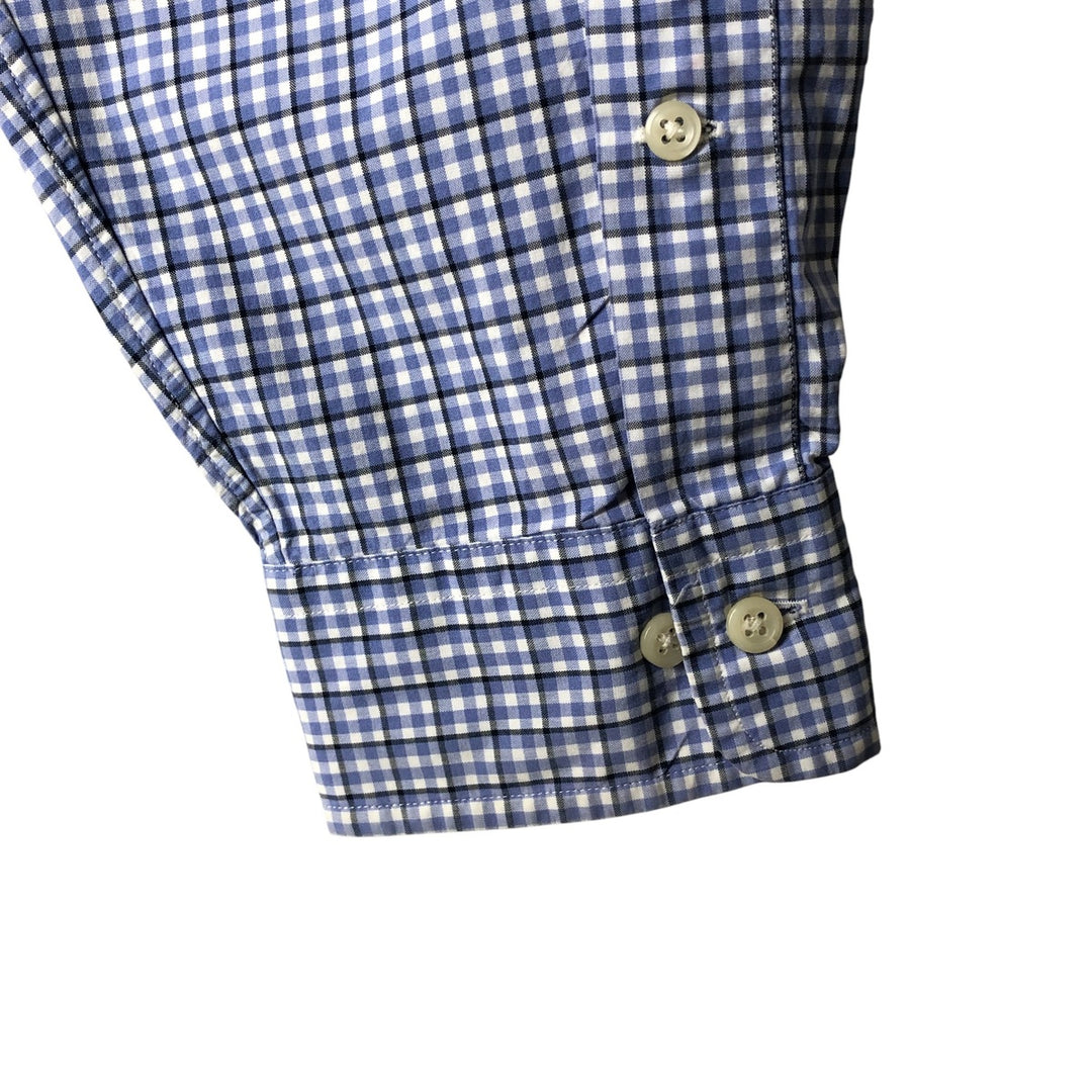Ralph Lauren Classic Fit Long Sleeve Button Down Check Shirt Men's Size L cotton blue type Vintage Second Hand