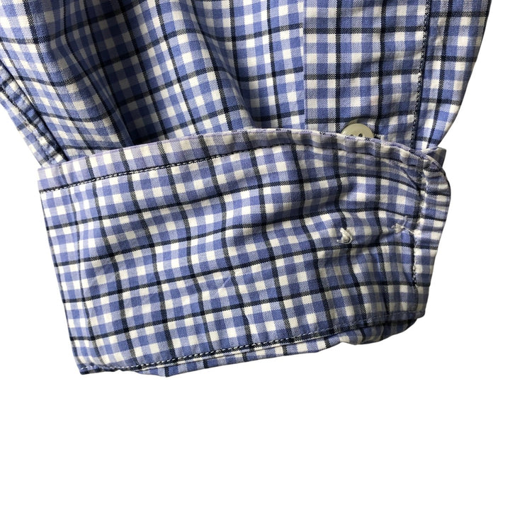 Ralph Lauren Classic Fit Long Sleeve Button Down Check Shirt Men's Size L cotton blue type Vintage Second Hand