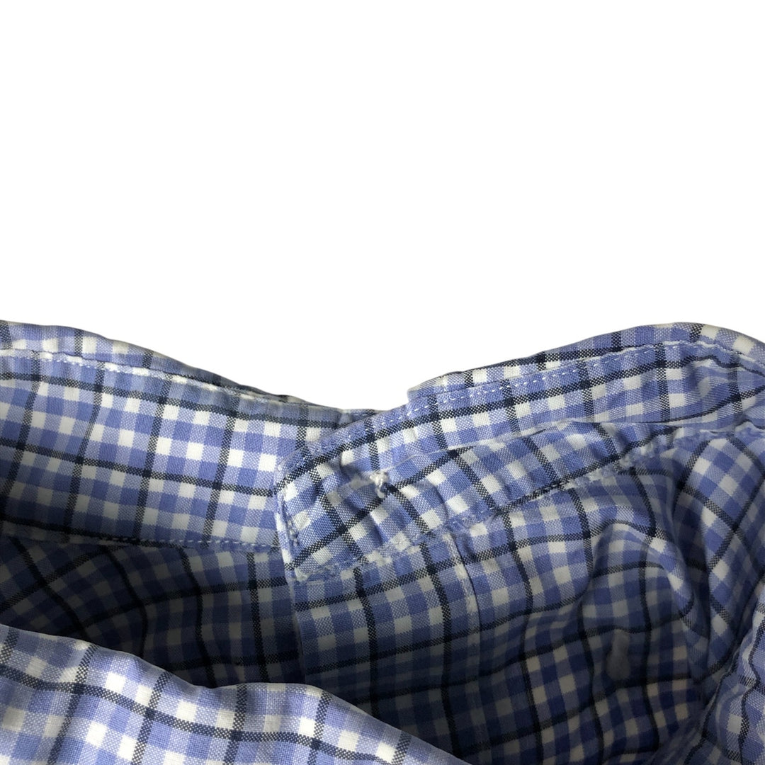 Ralph Lauren Classic Fit Long Sleeve Button Down Check Shirt Men's Size L cotton blue type Vintage Second Hand